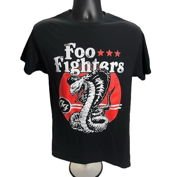 Foo Fighters 2024 Tour T-Shirt Black Cobra Snake Band Tee Size M With Tour Dates - Picture 1 of 8